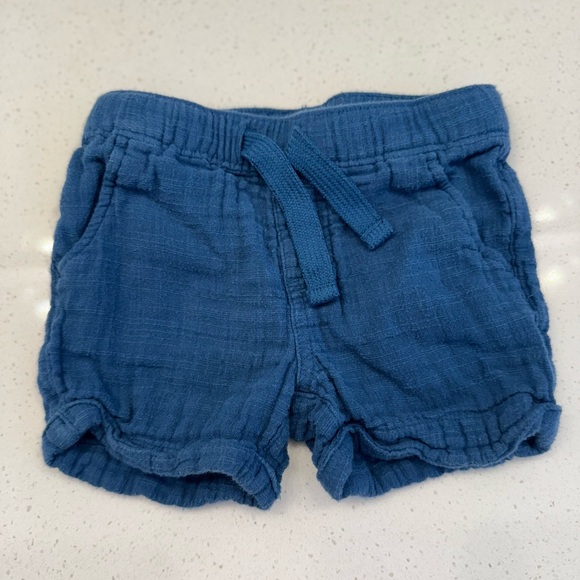 Cat & Jack Other - Cat & Jack Denim Blue Baby Shorts Size 18 Months 100% Cotton